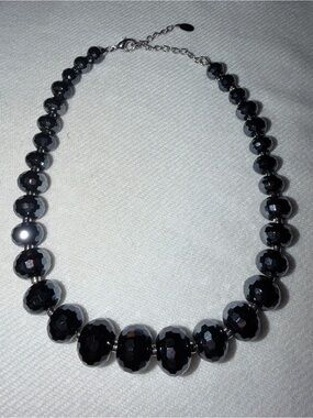 vintage Cookie Lee graduated faceted bead statement necklace